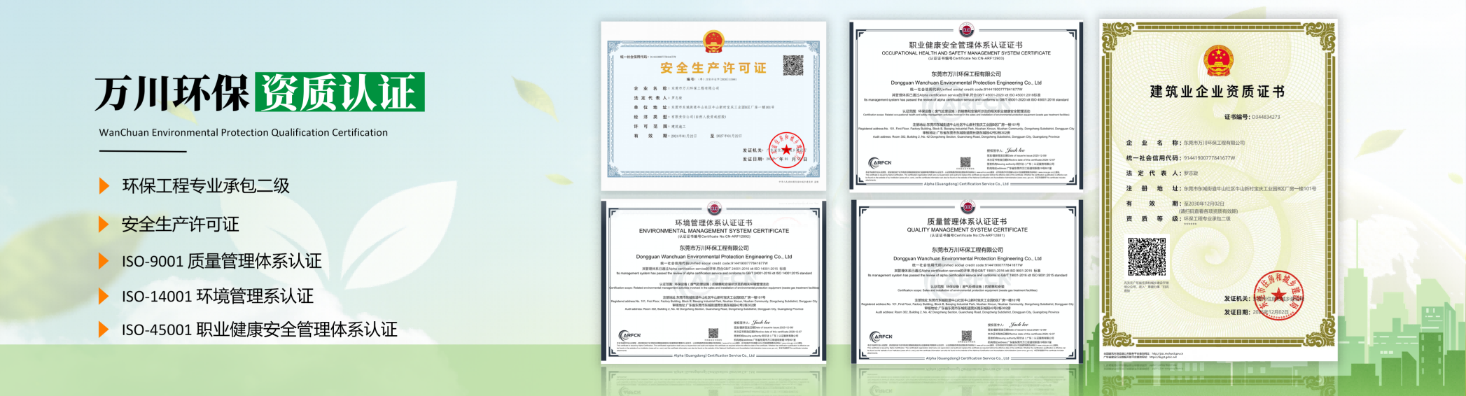 萬川環(huán)保公司資質(zhì)（最新）